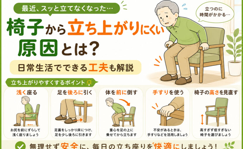 立ち上がりにくい原因とは?