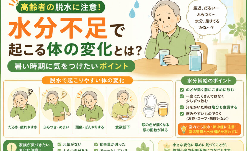 水分不足で起こる体の変化