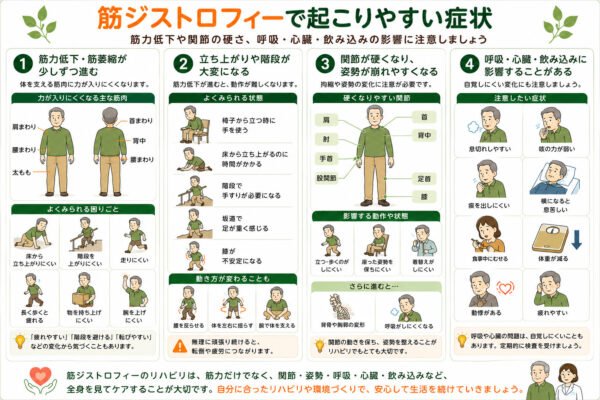 筋ジスで起こりやすいこと