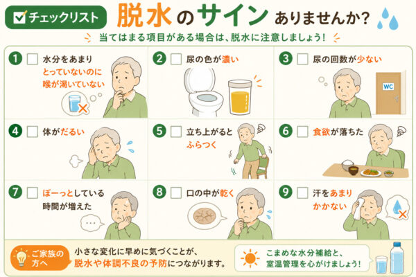 脱水のサイン