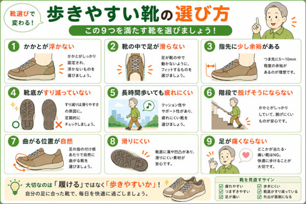 歩きやすい靴の選び方