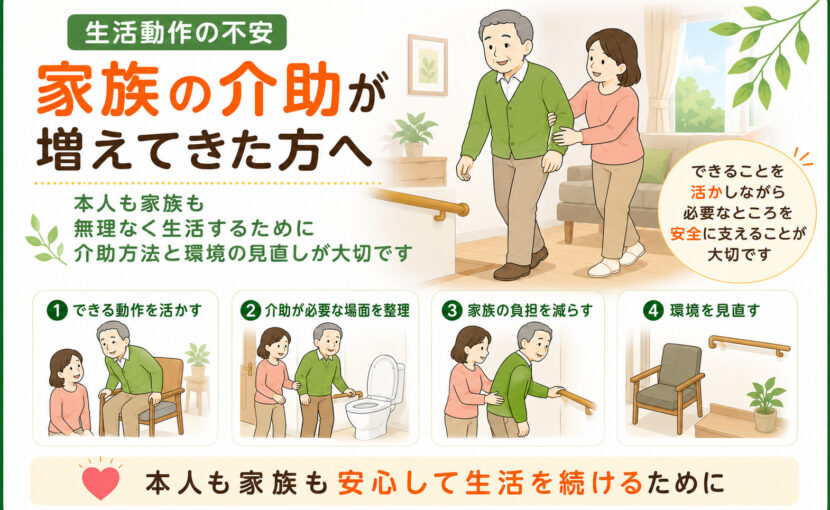 家族の介助が増えてきた人へ